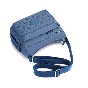 bags : Dames Schoudertas Blauw Leer - Klassiek & Luxe Design in van Pantino