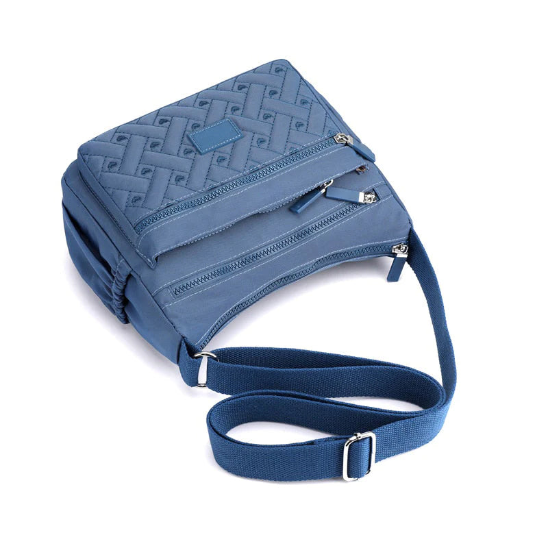 bags : Dames Schoudertas Blauw Leer - Klassiek & Luxe Design in van Pantino