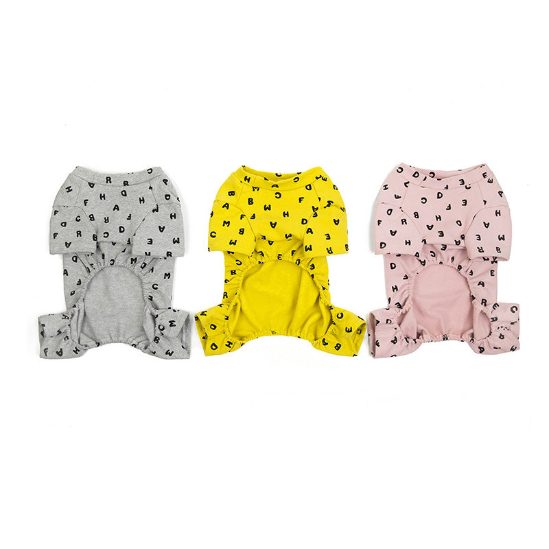 pets : Gezellige Fleecehondenhoody met Vier Poten en Letteropdruk - Roze in van Pantino