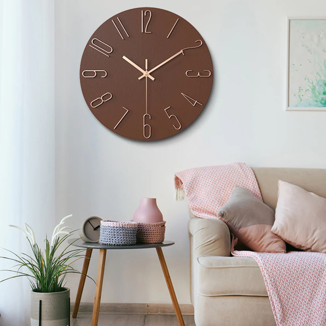 Wall Clocks : Wandklok Modern Stil Heren Design, Groot 60cm, Zwart Metaal in van Pantinoshop