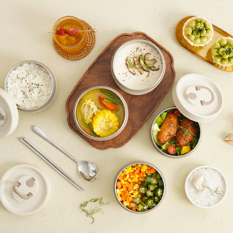 home & garden : Geïsoleerde Lunchbox Meerlaags - Vers Eten Overal Meenemen - RVS in van Pantino