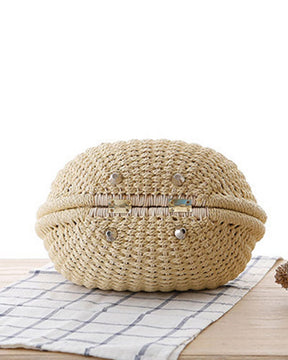bags : Rotan Schoudertas Dames Wit - Handgeweven Bohemian Stijl in van Pantino