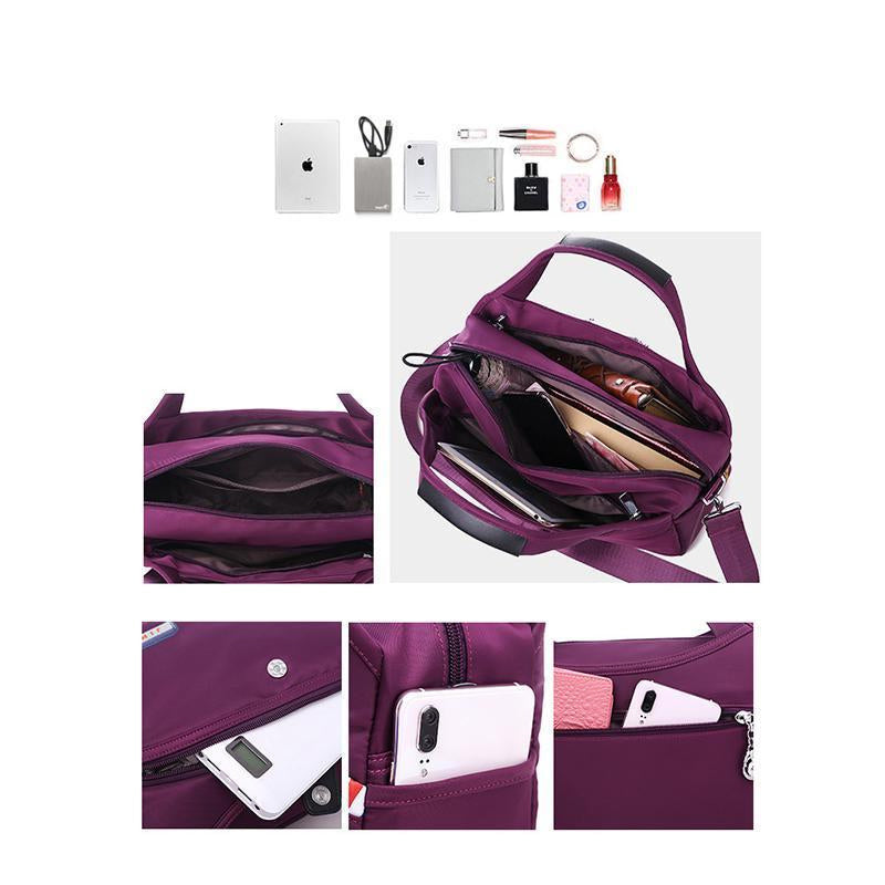 bags : Handtas Dames Grijs - MultiSafe - Waterdichte Nylon in van Pantino