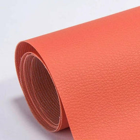 other : Zelfklevende Leren Lapjes - Zwart in Oranje van Pantino