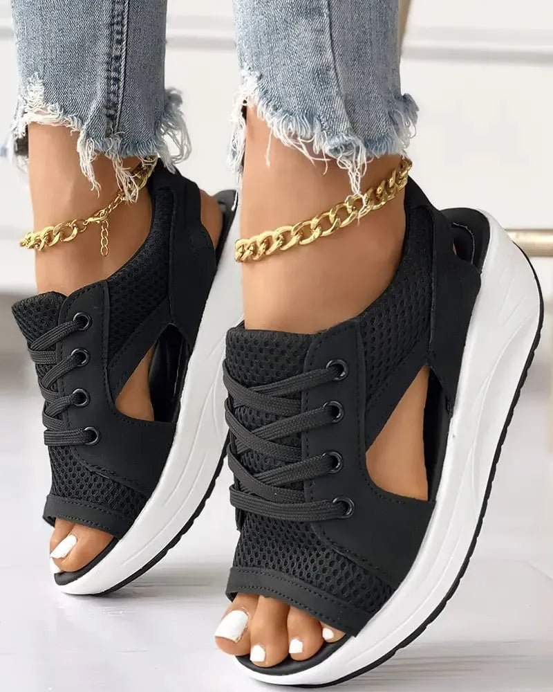 Sneakers : Sneakers Dames Groen - Comfortabele - Perfecte Schoenen voor Stijlvolle en Comfortabele Dagen in Zwart van Pantinoshop