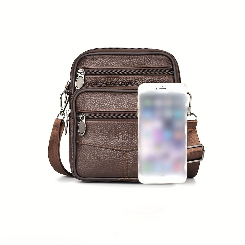 bags : Crossbody Tas Heren Zwart Leer - Compacte Schoudertas voor Dagelijks Gebruik in van Pantino