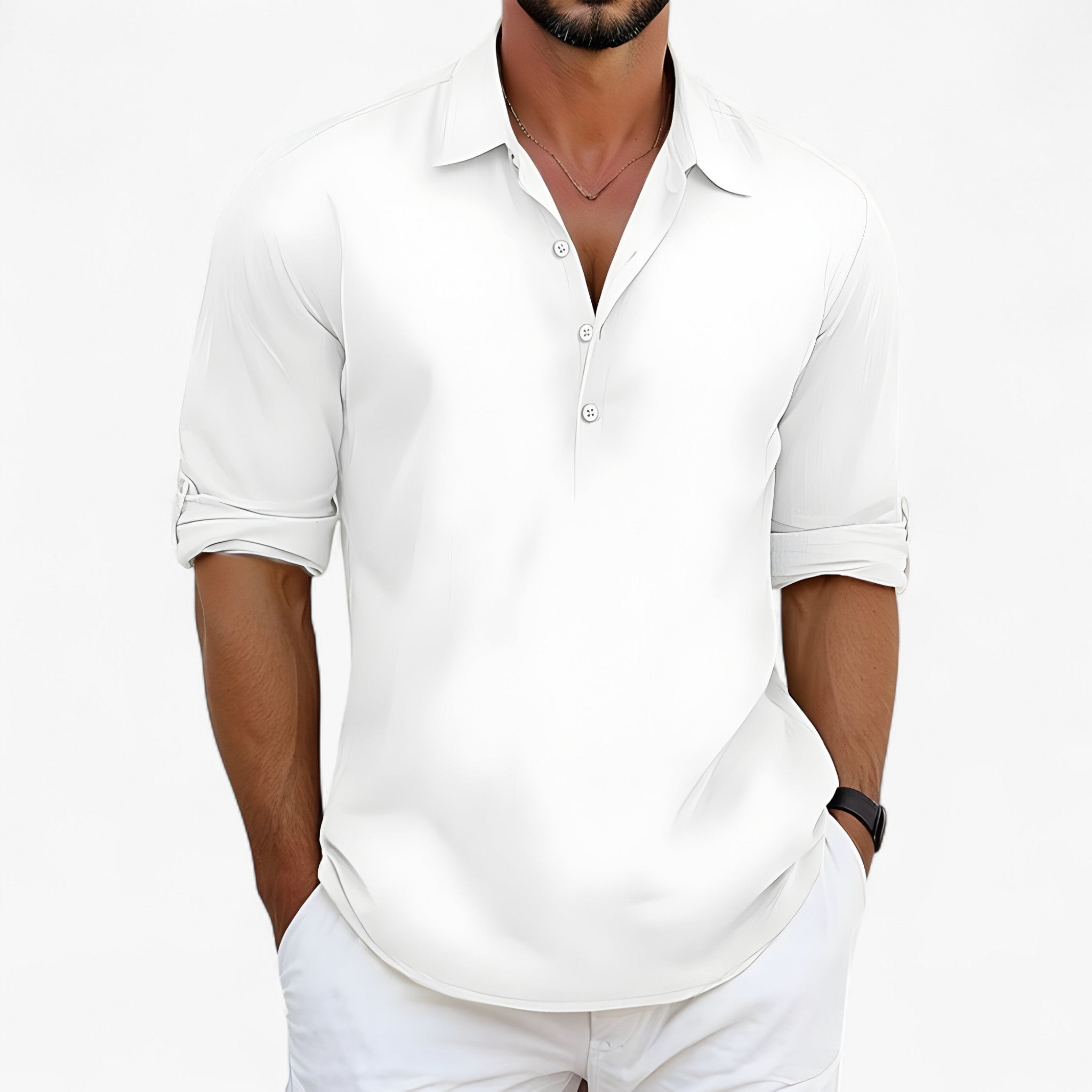 T-Shirt : Zomershirt Heren - Blauw in Wit van Pantino