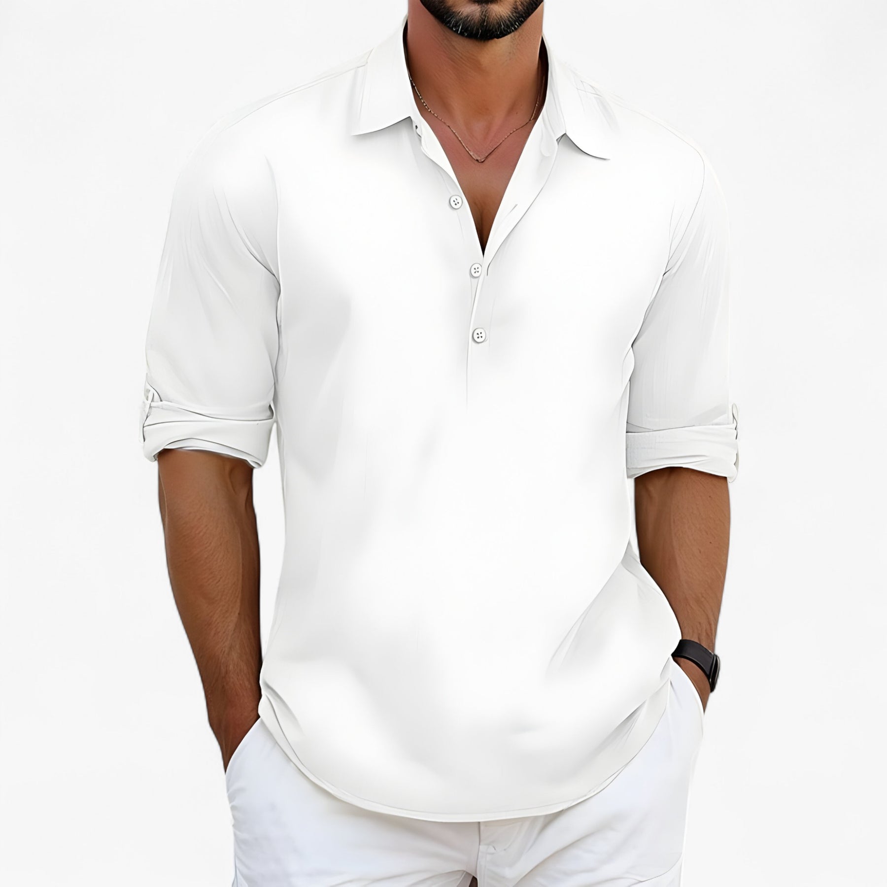 T-Shirt : Zomershirt Heren - Blauw in Wit van Pantino