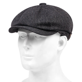 Beret : Baret Heren Donkergroen - Graan Geruite Vintage Mode Muts , Ideale Keuze voor Geschenken in Donkergroen van Pantino