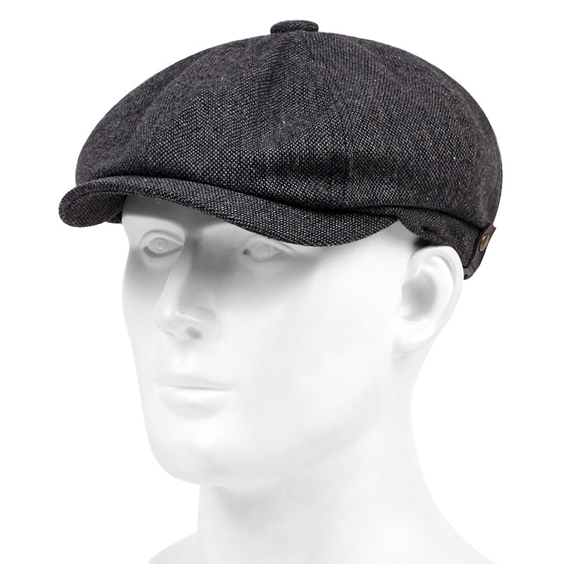 Beret : Baret Heren Donkergroen - Graan Geruite Vintage Mode Muts , Ideale Keuze voor Geschenken in Donkergroen van Pantino