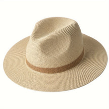 Panama Hat : Hoed Dames Khaki - Een Modieuze en Beschermende Panama met een Brede Rand in Beige van Pantino