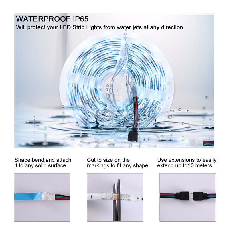 Smart WiFi LED Strip Verlichting – 8 Modi met Muzieksynchronisatie