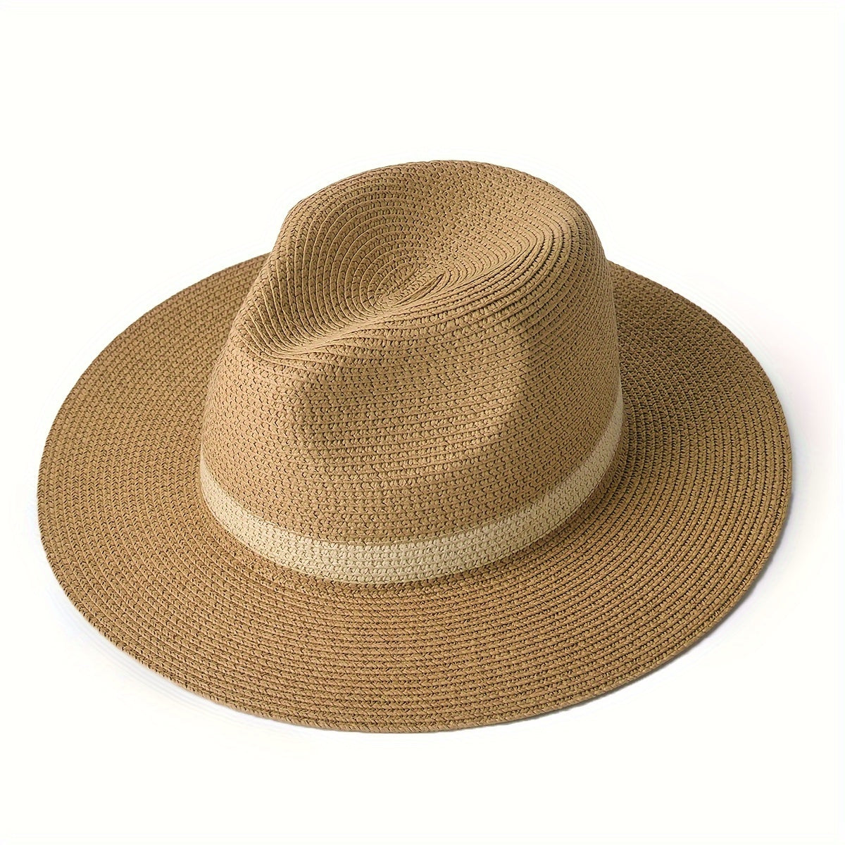Panama Hat : Hoed Dames Khaki - Een Modieuze en Beschermende Panama met een Brede Rand in Khaki van Pantino