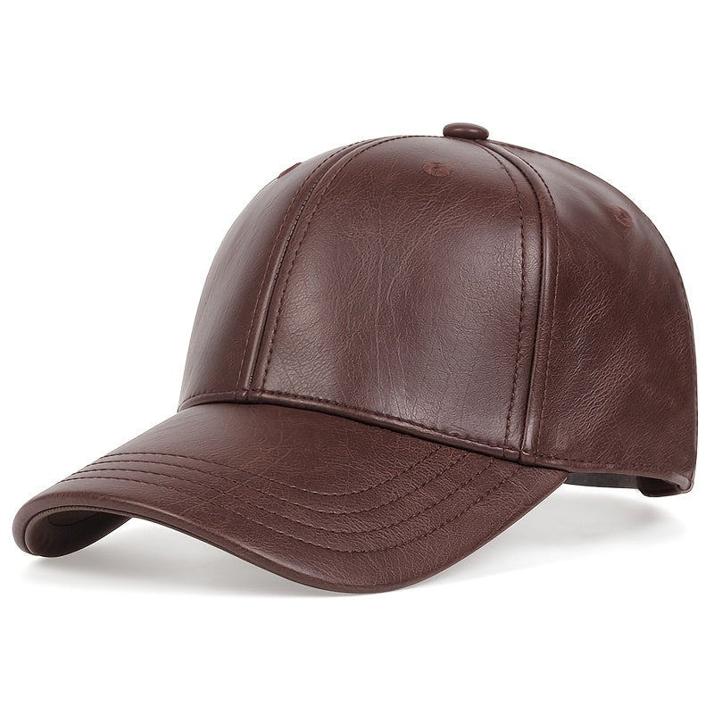 Baseball Cap : PU-Leren Baseballpet voor Heren, Ideale Keuze Geschenken Leer - Zwart in van Pantino