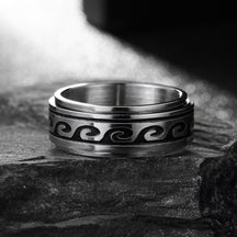 Ring : Roterende Duo Ringen in Silver van Pantino