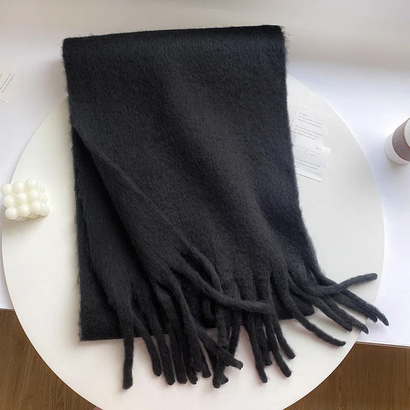 Scarf : Sjaal Beige - Luxe Kasjmier in Zwart van Pantino