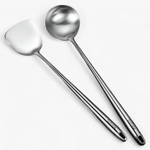 Kitchen Utensils : Roestvrijstalen Keukenapparatuur Set - Duurzaam & Veelzijdig Kookgerei voor Elke Kok in Lepel + Soeplepel van Pantino