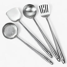 Kitchen Utensils : Roestvrijstalen Keukenapparatuur Set - Duurzaam & Veelzijdig Kookgerei voor Elke Kok in Set van 4 van Pantino