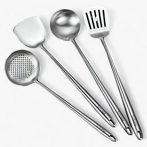 Kitchen Utensils : Roestvrijstalen Keukenapparatuur Set - Duurzaam & Veelzijdig Kookgerei voor Elke Kok in Set van 4 van Pantino