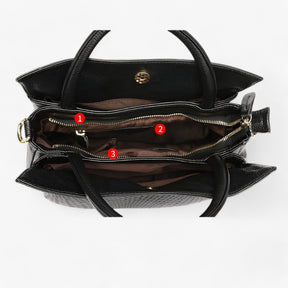 bags : Leren Tas van Luxe Krachtleer - Elegant en Duurzaam - Zwart in van Pantino