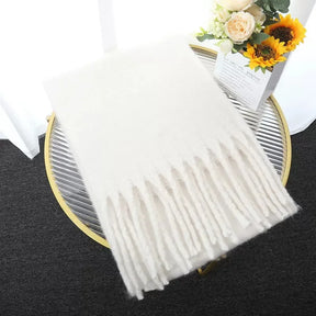 Scarf : Sjaal Beige - Luxe Kasjmier in Wit van Pantino