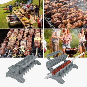 outdoor equipment : Kebabmaker voor BBQ - Snelle en Gemakkelijke Perfecte Spiesjes - Grijs in van Pantino