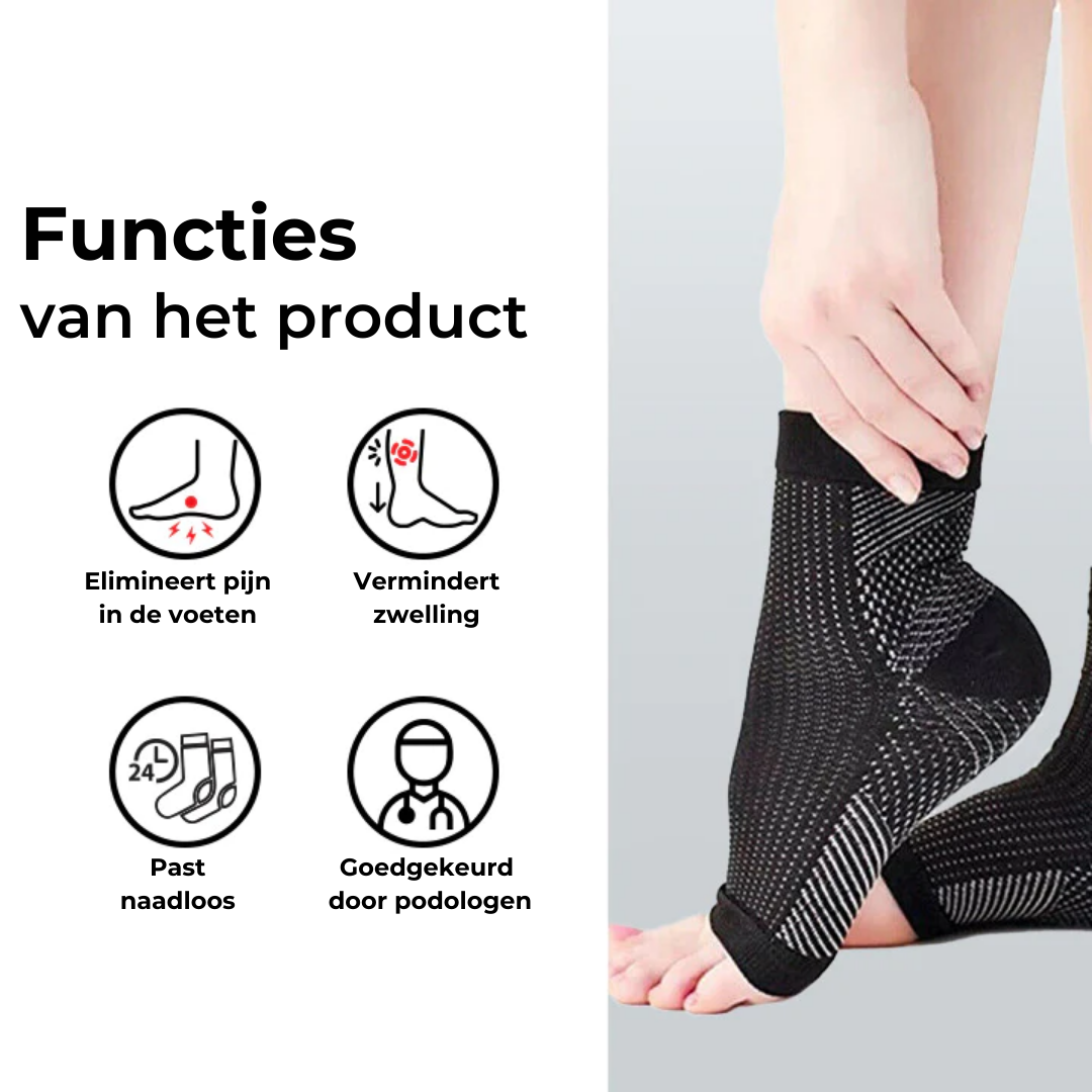 other : Witte Compressiesokken voor Pijnverlichting & Vermoeide Voeten - Elastisch & Comfortabel in van Pantino