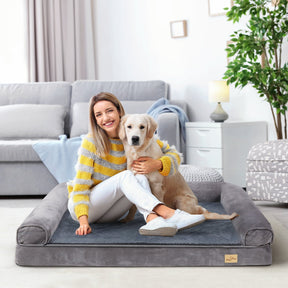 pets : Groot Orthopedisch Hondenkussen - Grijs in van Pantino