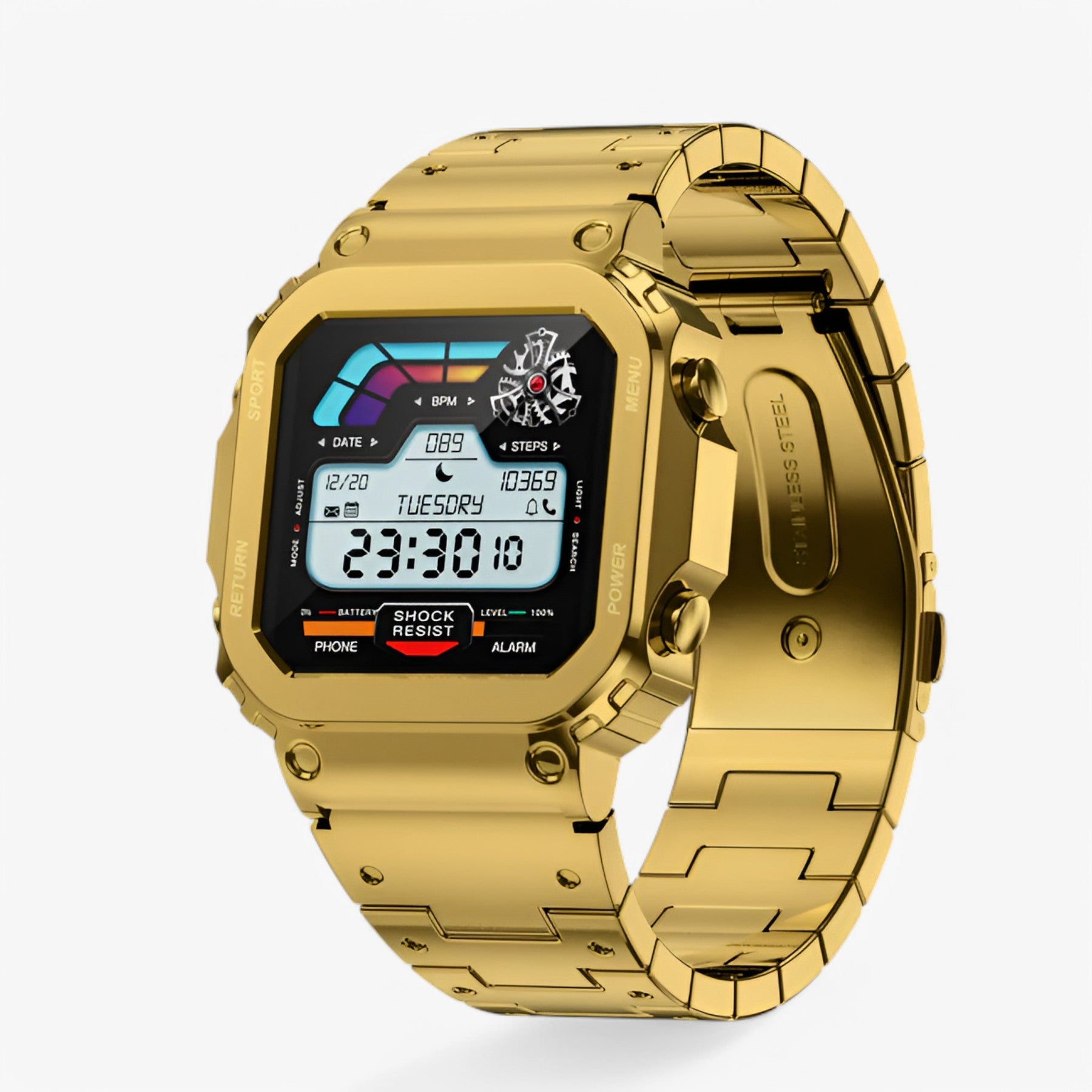 watches : Smartwatch Aw38 Gouden Roze - Hoogwaardige Premium in AW39 gouden van Pantino