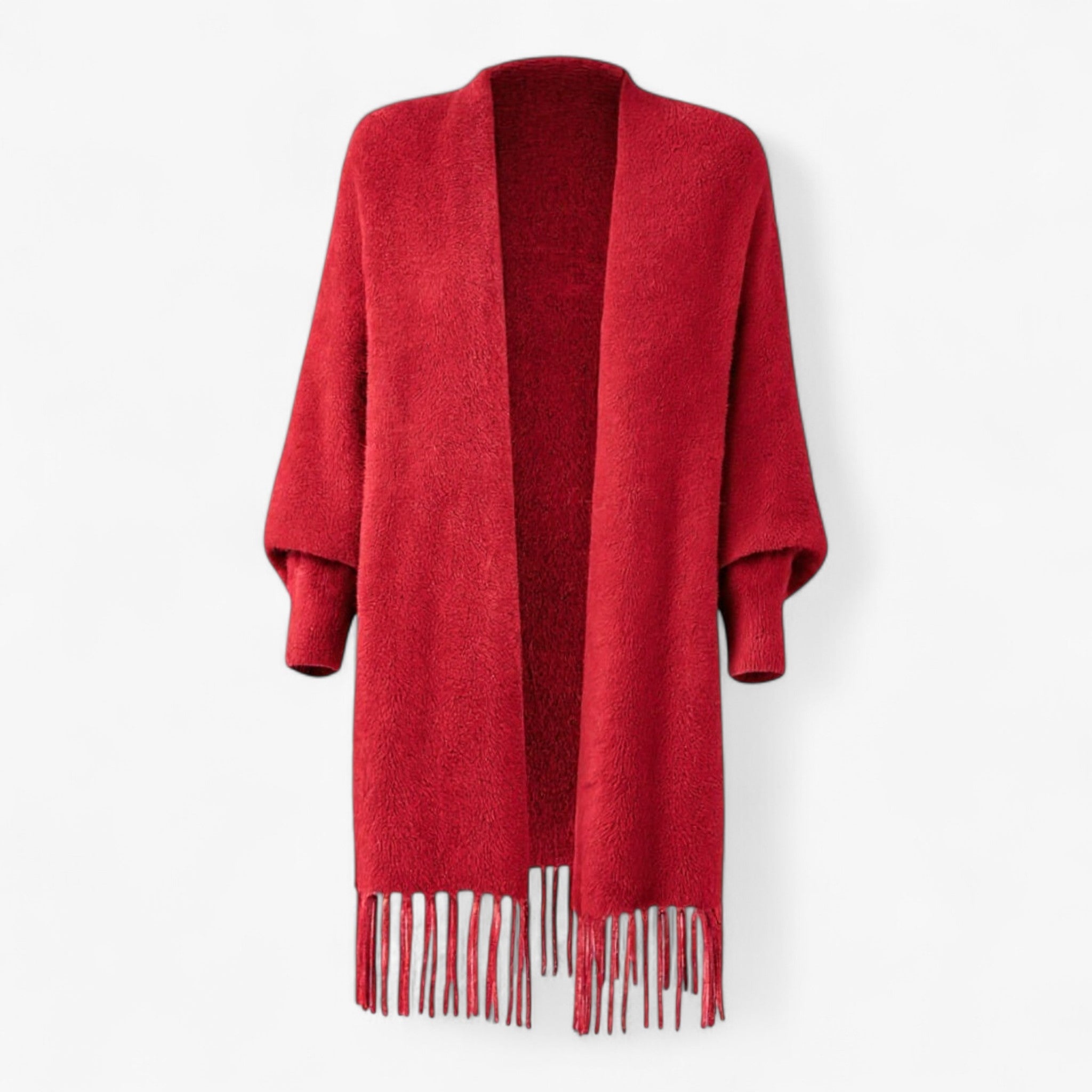 Clothes : Jas Dames Grijs - Elegant Minimalistisch Jasje in Rood van Pantino