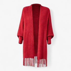 Clothes : Jas Dames Grijs - Elegant Minimalistisch Jasje in Rood van Pantino