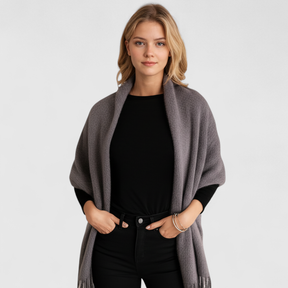 Clothes : Jas Dames Grijs - Elegant Minimalistisch Jasje in van Pantino