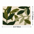Absorbent Bathroom Mat with Leaf Pattern