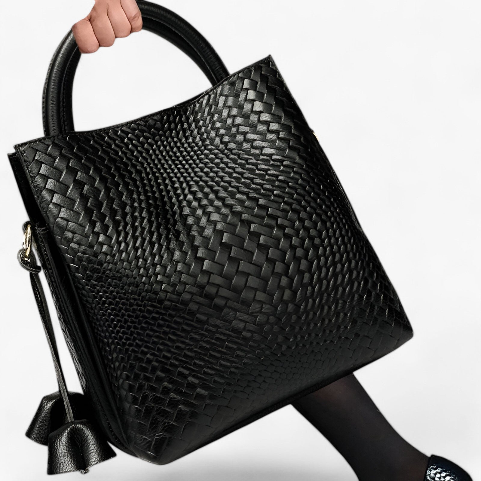 bags : Leren Tas van Luxe Krachtleer - Elegant en Duurzaam - Zwart in van Pantino