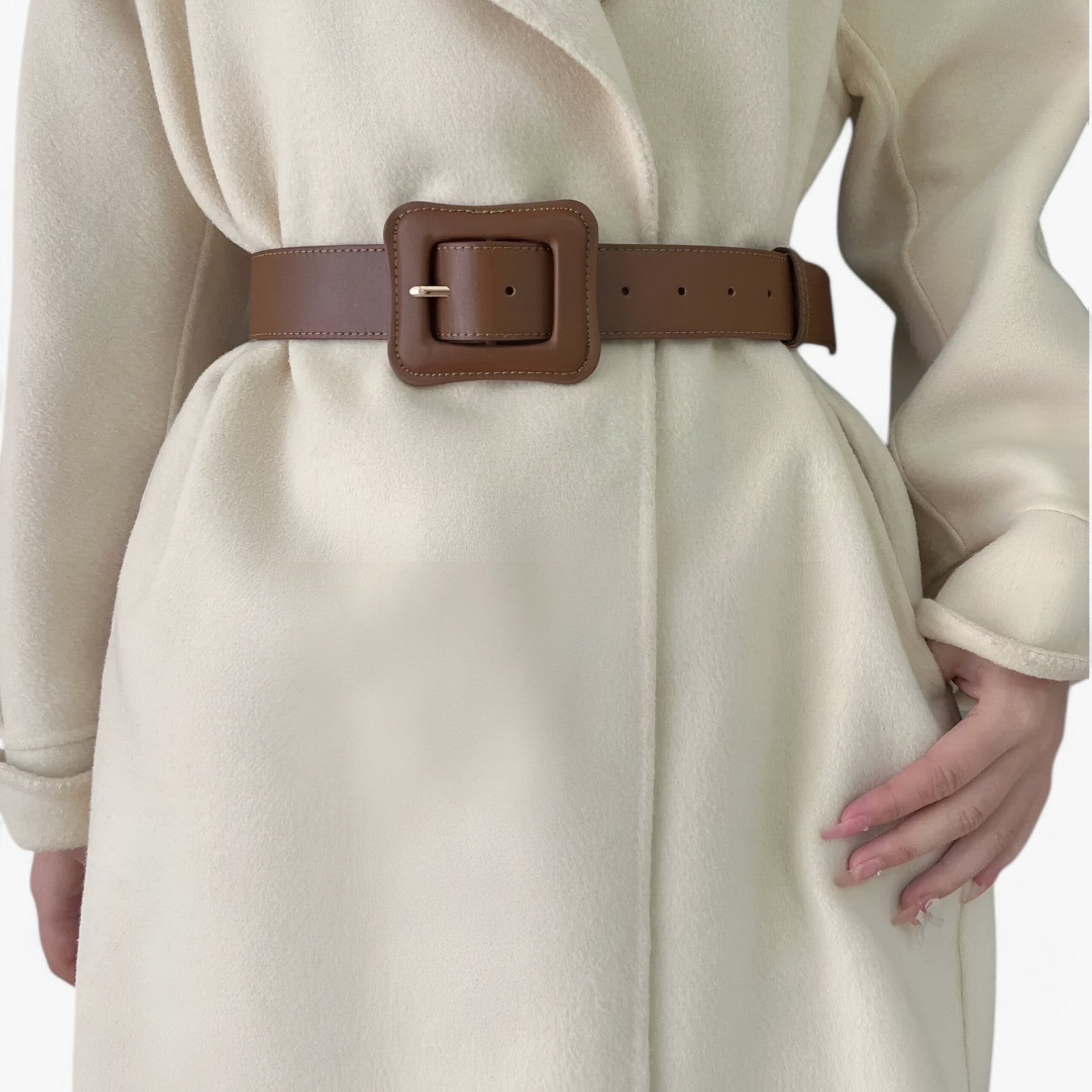 Belt : Riem Bruin - Brede Leren - De Onveranderlijke Charme van de Tijd in van Pantino