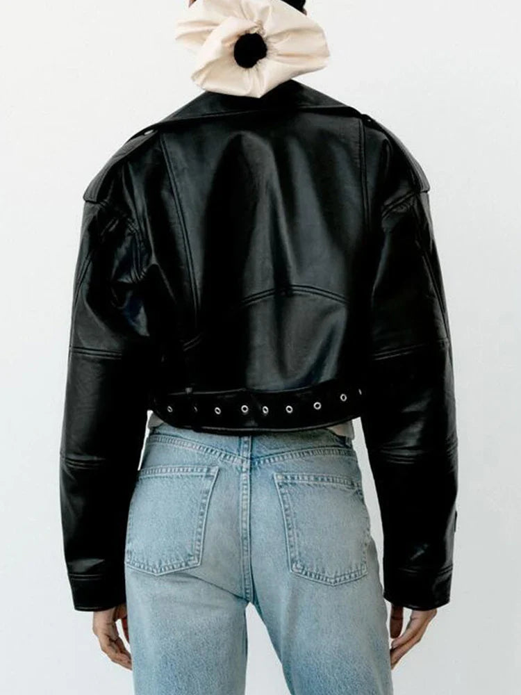 Jacket : Jack Heren Zwart - Giada - Kort Veganistisch Leren in van Pantino