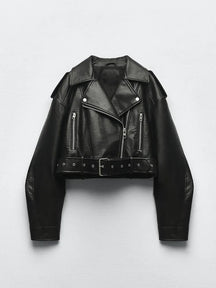 Jacket : Jack Heren Zwart - Giada - Kort Veganistisch Leren in Zwart van Pantino
