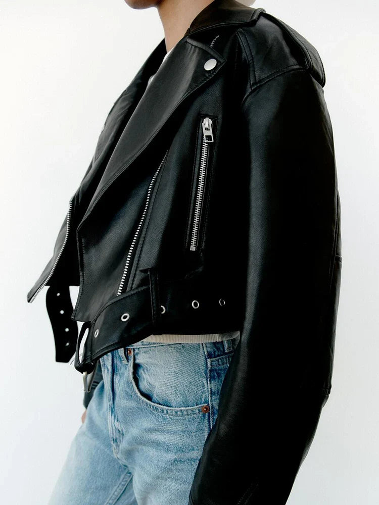 Jacket : Jack Heren Zwart - Giada - Kort Veganistisch Leren in van Pantino