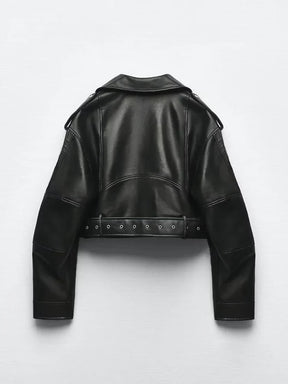 Jacket : Jack Heren Zwart - Giada - Kort Veganistisch Leren in van Pantino