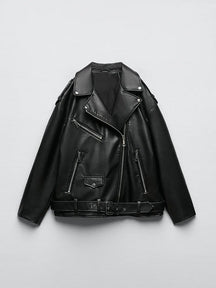 Jacket : Jas Heren Zwart - Veganistisch Leren Jasje in Zwart van Pantino