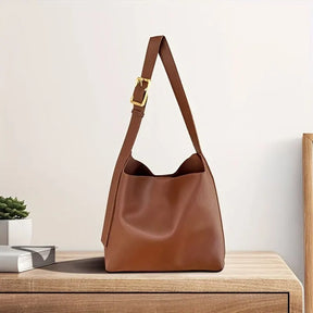 bags : Handtas Dames Bruin - Stijlvol Ruim Leer Design - PU-Leer in van Pantino