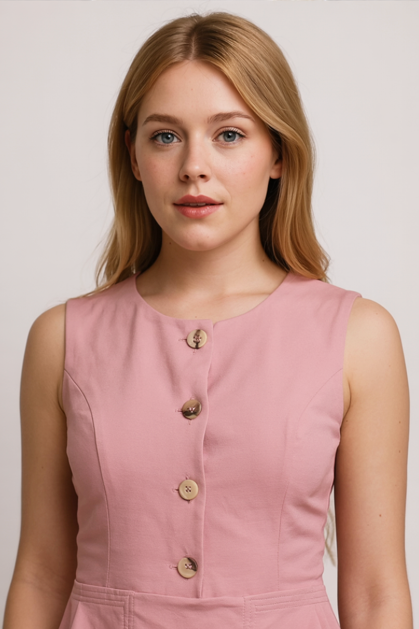 Elegante Dames Set van Wit Linnen met Broek en Blouse voor de Zomer
