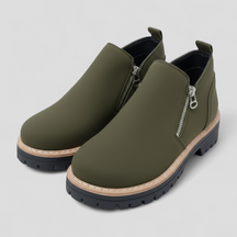 Shoes : Comfortabele Laarzen met Ronde Neus voor Dames - Zwart in Groen van Pantino