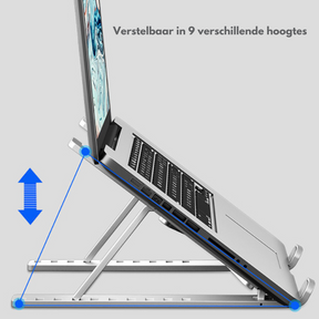 Laptop Stand : LaptopHolder - Laptop Houder voor Laptop Accessoires - Zilver in van Pantino