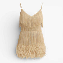 Jurken : Elegante Cocktailjurk voor Dames - Verfijnd, Trendy en Perfect voor de Avond - Wit in goud van Pantino