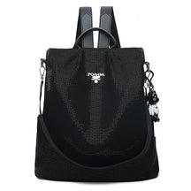 bags : Beveligde Rugzak - Sequin Zwart in Zwart van Pantino
