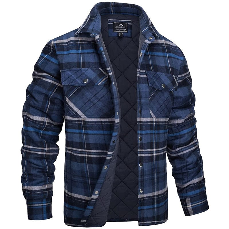 Jacket : Jas Heren Donkerblauw - Houthakkersjas in Donkerblauw van Pantino