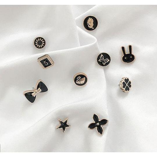 Button Protectors : Knoppen Bescherming (Set van 10 of 20) - Zwarte Zwaan in Zwarte Zwaan van Pantino