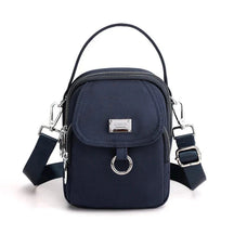 bags : Kleine Schoudertas - Licht Paars in Donker blauw van Pantino