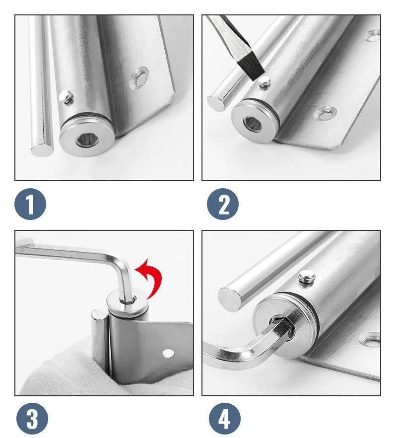 Deursluiter voor Binnendeuren - Hydraulisch, Zilver-Zwart